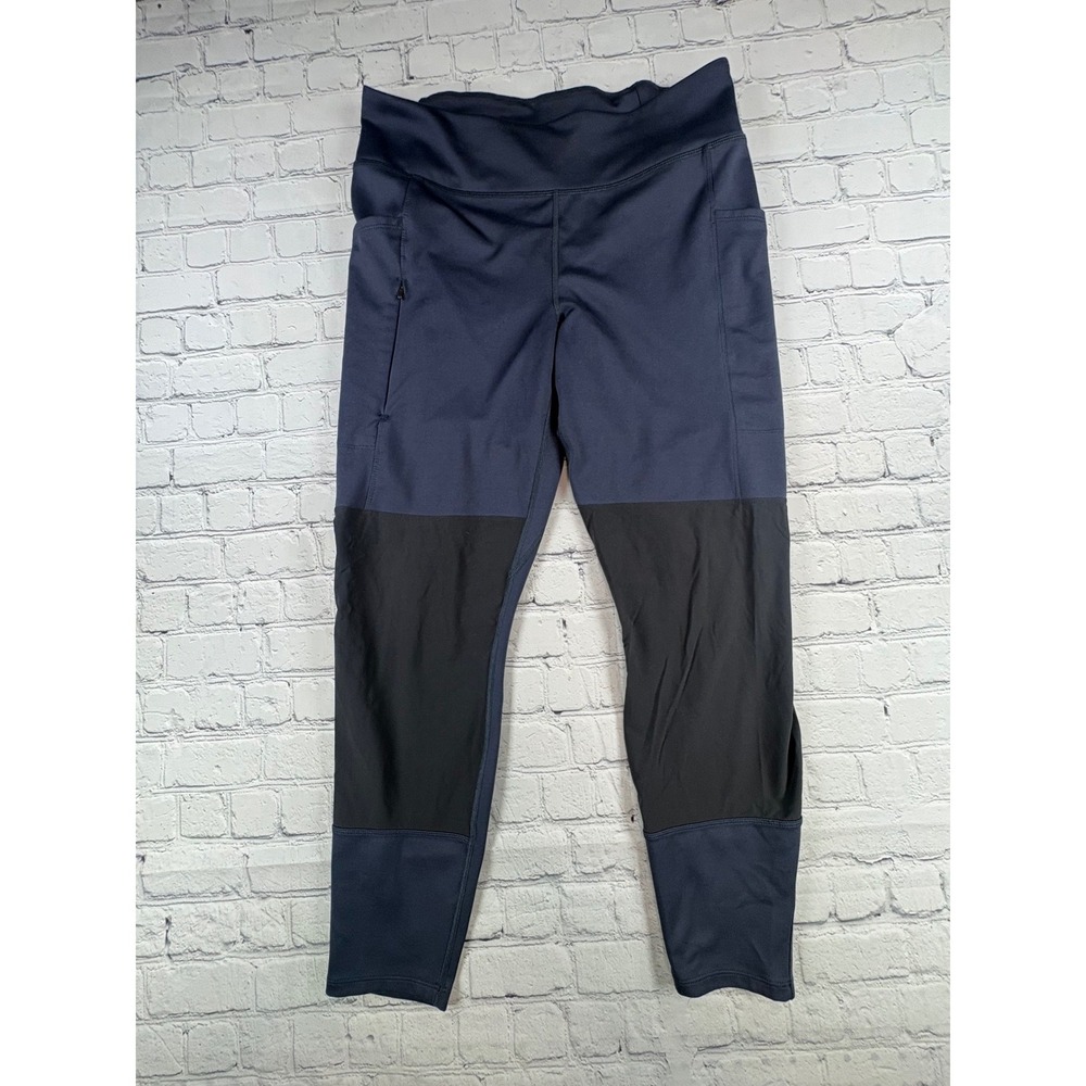 Patagonia Pack Out Hike Tights Womens Large Navy Blue Good Reinforced Leggings